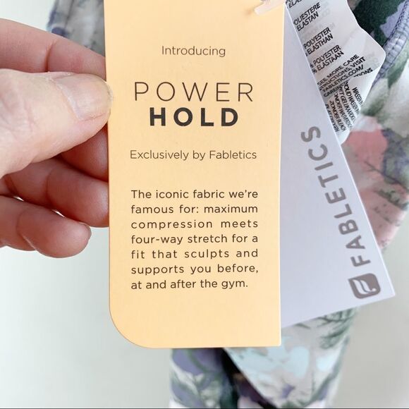 Fabletics Salar Floral Power Hold Active Leggings NWT XS Pink Gray - Picture 7 of 12